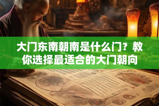大门东南朝南是什么门？教你选择最适合的大门朝向