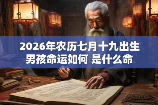 2026年农历七月十九出生男孩命运如何 是什么命