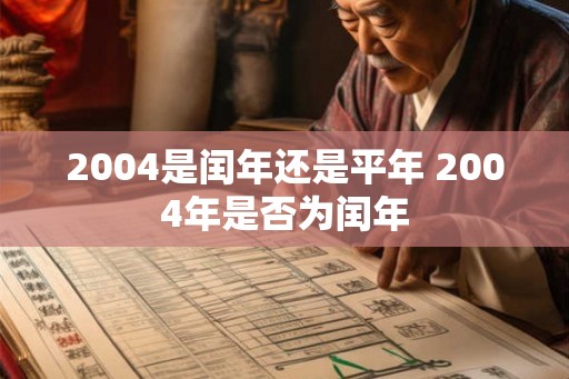 2004是闰年还是平年 2004年是否为闰年 2004是闰年还是平年 2004年是否为闰年