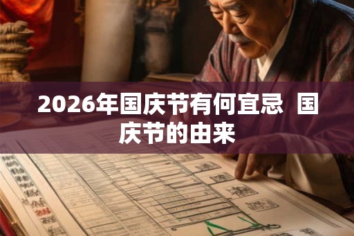 2026年国庆节有何宜忌 国庆节的由来 2026年国庆节有何宜忌 国庆节的由来