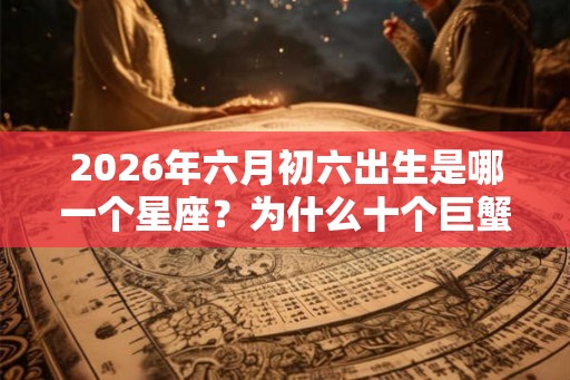2026年六月初六出生是哪一个星座？为什么十个巨蟹九个渣
