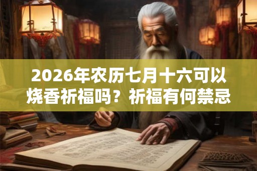 2026年农历七月十六可以烧香祈福吗？祈福有何禁忌？
