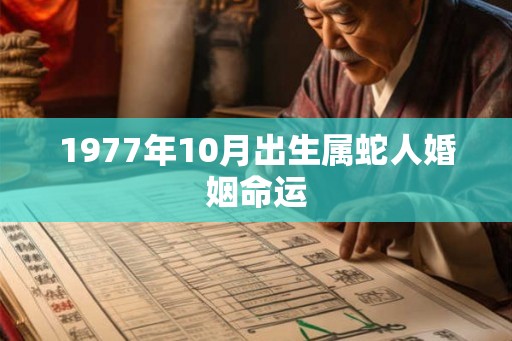 1977年10月出生属蛇人婚姻命运