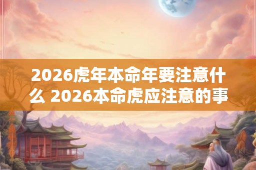 2026虎年本命年要注意什么 2026本命虎应注意的事项