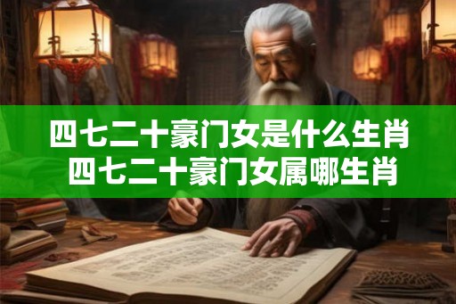 四七二十豪门女是什么生肖 四七二十豪门女属哪生肖