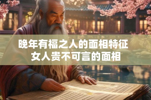 晚年有福之人的面相特征  女人贵不可言的面相
