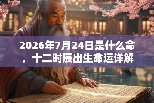 2026年7月24日是什么命，十二时辰出生命运详解