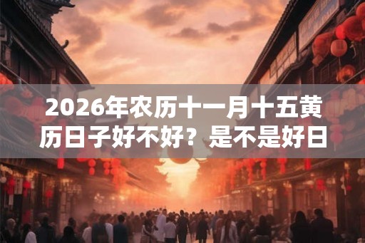 2026年农历十一月十五黄历日子好不好？是不是好日子？