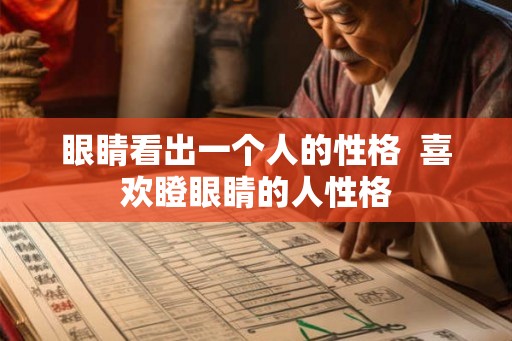 眼睛看出一个人的性格  喜欢瞪眼睛的人性格