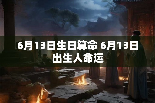 6月13日生日算命 6月13日出生人命运