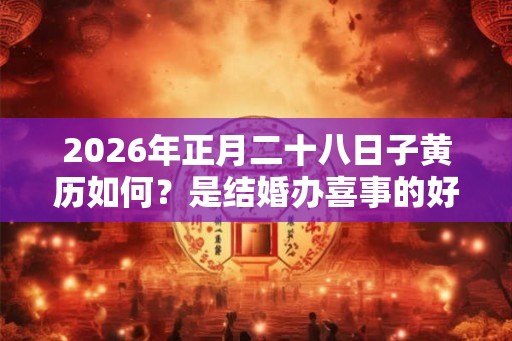 2026年正月二十八日子黄历如何？是结婚办喜事的好日子吗？