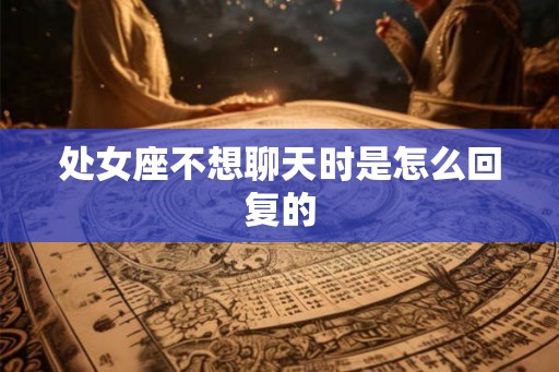 处女座不想聊天时是怎么回复的