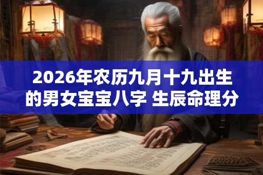 2026年农历九月十九出生的男女宝宝八字 生辰命理分析取名 2026年农历九月十九出生的男女宝宝八字 生辰命理分析取名