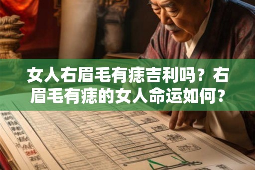 女人右眉毛有痣吉利吗?右眉毛有痣的女人命运如何? 女人右眉毛有痣吉利吗?右眉毛有痣的女人命运如何?