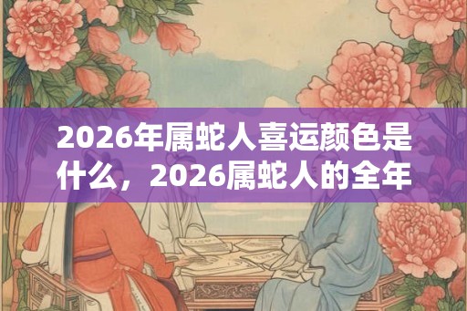 2026年属蛇人喜运颜色是什么,2026属蛇人的全年运势如何 2026年属蛇人喜运颜色是什么,2026属蛇人的全年运势如何