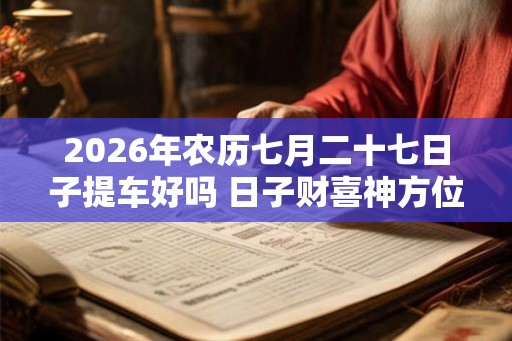 2026年农历七月二十七日子提车好吗 日子财喜神方位
