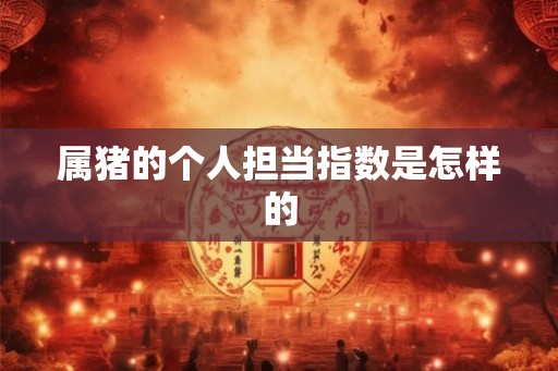 属猪的个人担当指数是怎样的