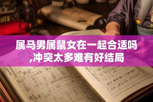 属马男属鼠女在一起合适吗,冲突太多难有好结局