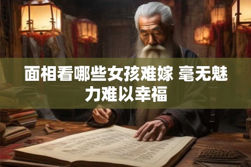 面相看哪些女孩难嫁 毫无魅力难以幸福