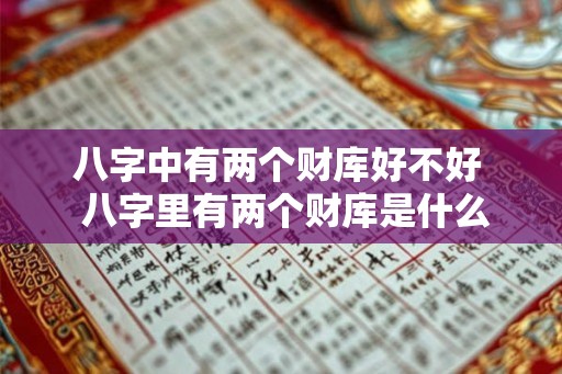 八字中有两个财库好不好 八字里有两个财库是什么意思 八字中有两个财库好不好 八字里有两个财库是什么意思