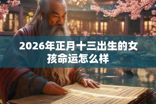 2026年正月十三出生的女孩命运怎么样
