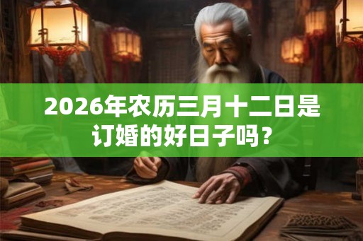 2026年农历三月十二日是订婚的好日子吗？