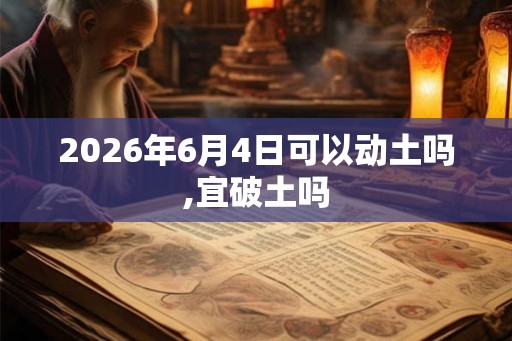 2026年6月4日可以动土吗,宜破土吗