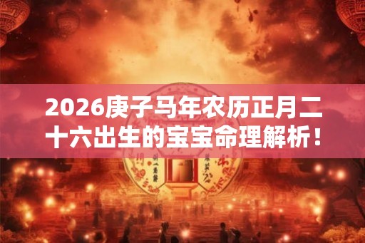 2026庚子马年农历正月二十六出生的宝宝命理解析! 2026庚子马年农历正月二十六出生的宝宝命理解析!