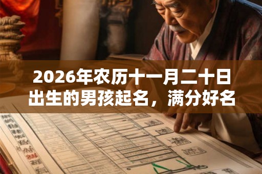 2026年农历十一月二十日出生的男孩起名，满分好名字大全