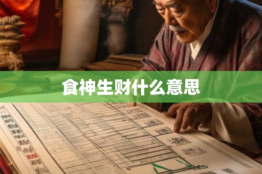 食神生财什么意思