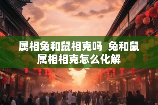 属相兔和鼠相克吗  兔和鼠属相相克怎么化解