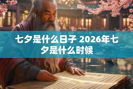 七夕是什么日子 2026年七夕是什么时候