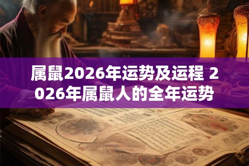 属鼠2026年运势及运程 2026年属鼠人的全年运势