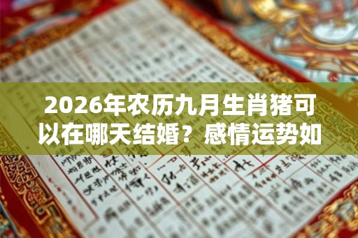 2026年农历九月生肖猪可以在哪天结婚？感情运势如何？
