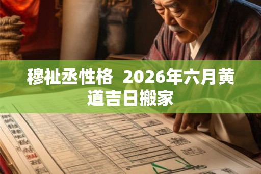 穆祉丞性格  2026年六月黄道吉日搬家