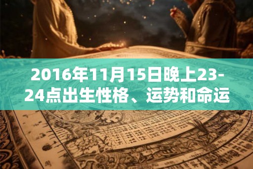 2016年11月15日晚上23-24点出生性格、运势和命运