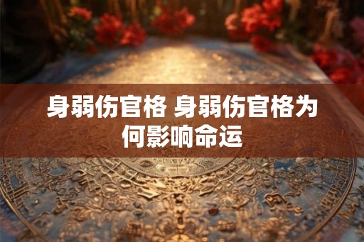 身弱伤官格 身弱伤官格为何影响命运