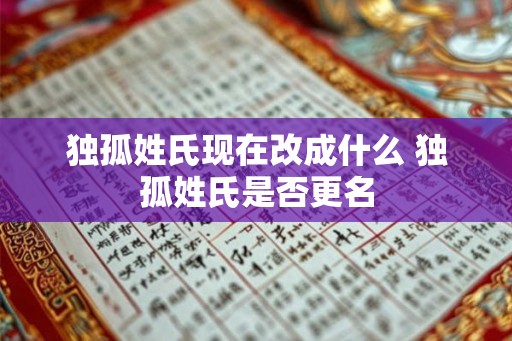 独孤姓氏现在改成什么 独孤姓氏是否更名