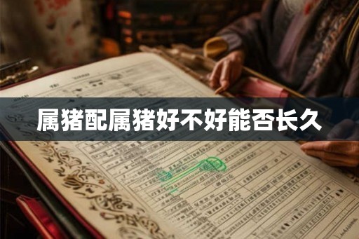 属猪配属猪好不好能否长久