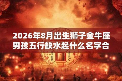 2026年8月出生狮子金牛座男孩五行缺水起什么名字合适 2026年8月出生狮子金牛座男孩五行缺水起什么名字合适