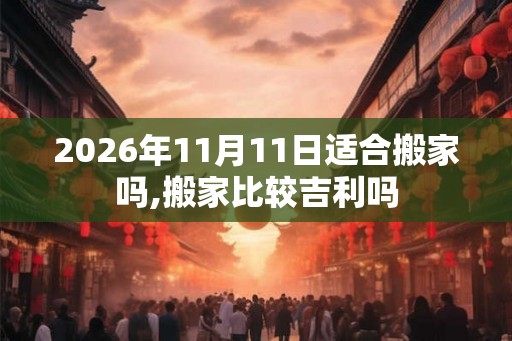 2026年11月11日适合搬家吗,搬家比较吉利吗 2026年11月11日适合搬家吗,搬家比较吉利吗