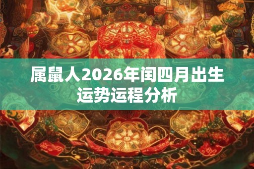属鼠人2026年闰四月出生运势运程分析