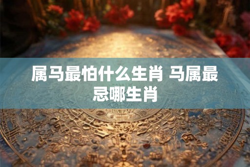 属马最怕什么生肖 马属最忌哪生肖