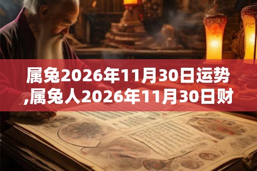 属兔2026年11月30日运势,属兔人2026年11月30日财运,生肖兔2026年11月30日运势 属兔2026年11月30日运势,属兔人2026年11月30日财运,生肖兔2026年11月30日运势