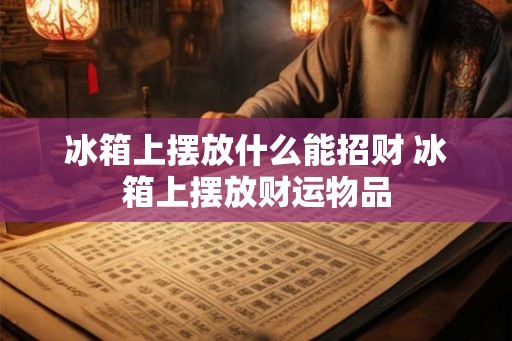 冰箱上摆放什么能招财 冰箱上摆放财运物品 冰箱上摆放什么能招财 冰箱上摆放财运物品