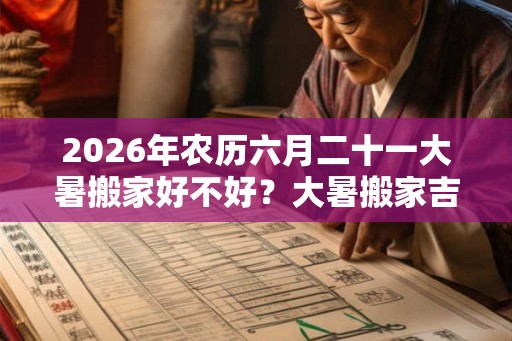 2026年农历六月二十一大暑搬家好不好?大暑搬家吉时一览表! 2026年农历六月二十一大暑搬家好不好?大暑搬家吉时一览表!