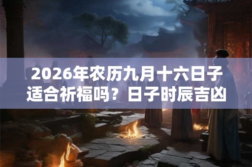 2026年农历九月十六日子适合祈福吗？日子时辰吉凶如何？