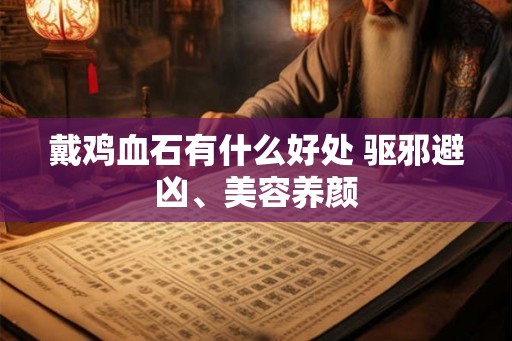 戴鸡血石有什么好处 驱邪避凶、美容养颜