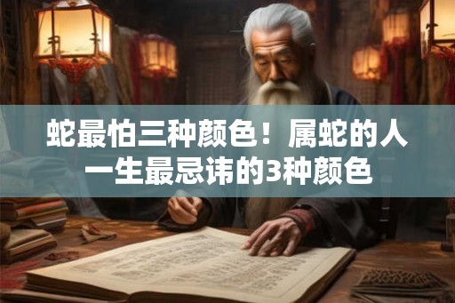 蛇最怕三种颜色！属蛇的人一生最忌讳的3种颜色