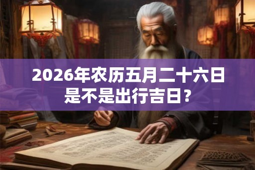 2026年农历五月二十六日是不是出行吉日？